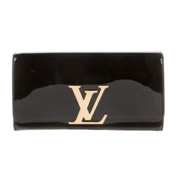 Louis Vuitton Vernis Louise Black Patent Leather Clutch - Picture 1 of 10